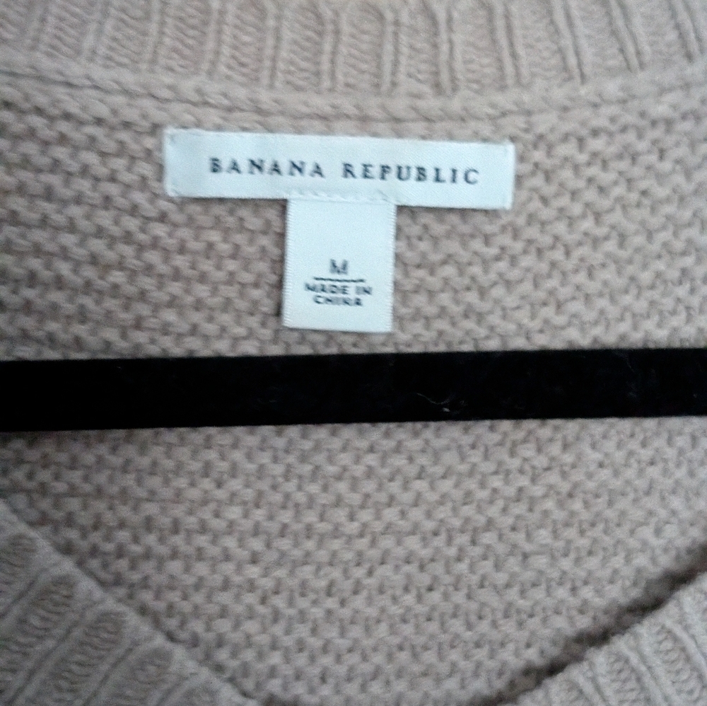 Banana Republic Taupe Cable Knit Cardigan - Picture 2 of 2